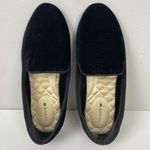 Birdies The Starling Black Velvet Loafers Flats Comfortable‎ Shoes Casual sz 6.5